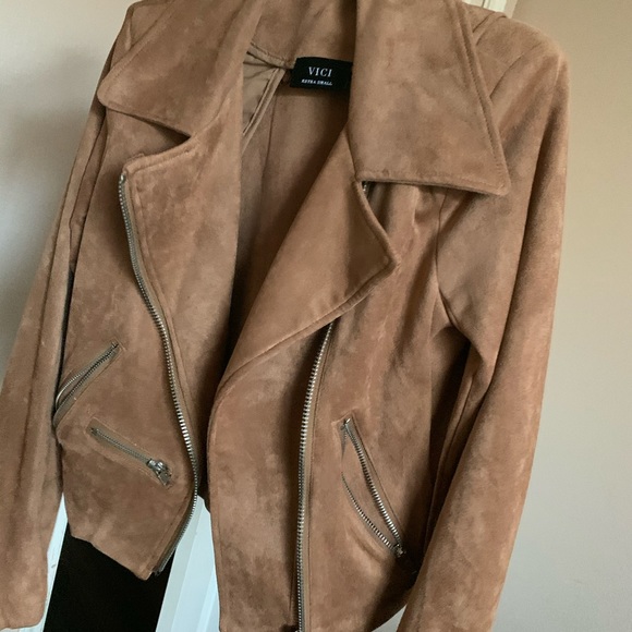 Vici camel suede biker jacket - Picture 6 of 8